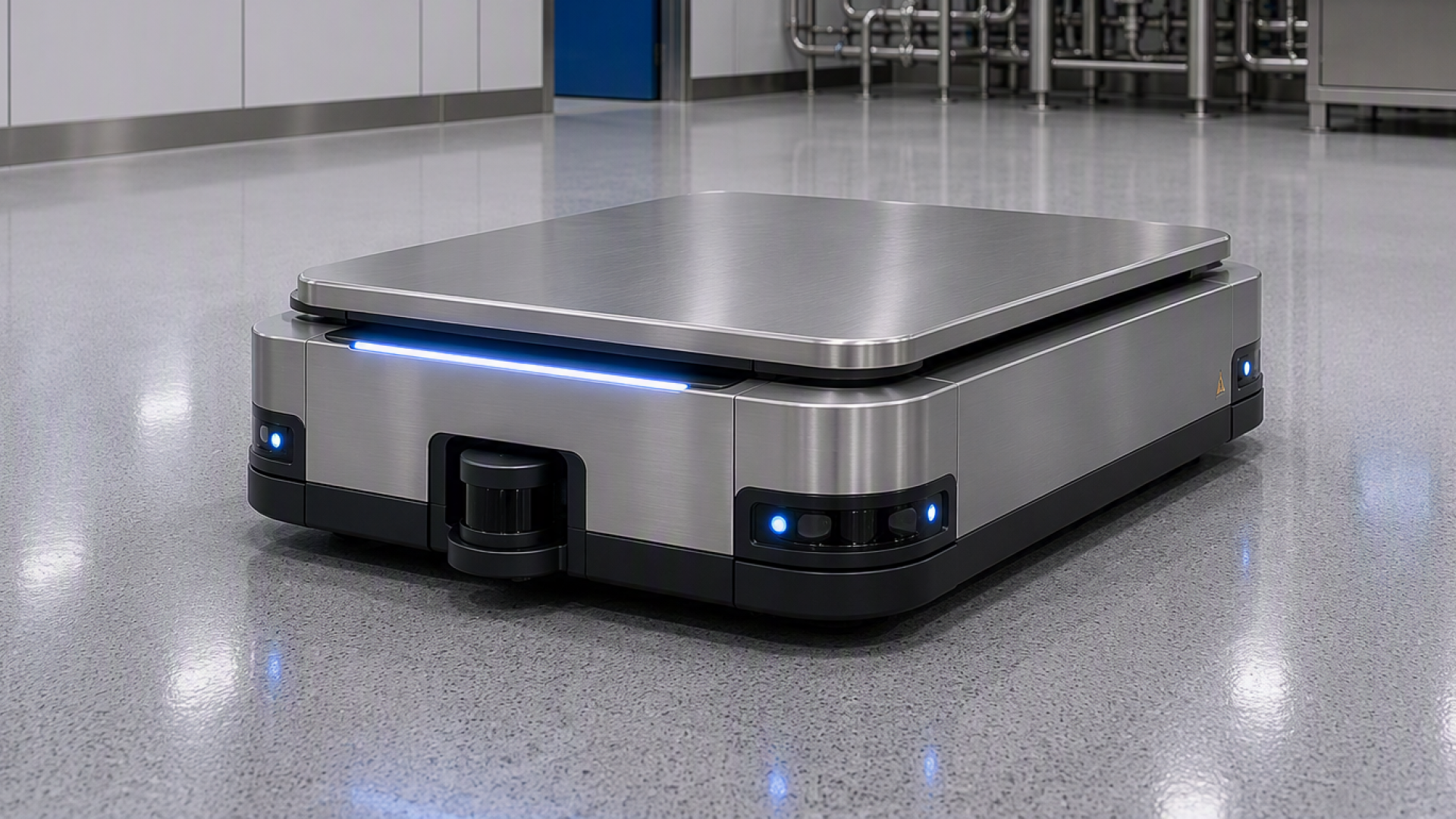 Autonomer mobiler Roboter im industriellen Einsatz für Materialtransport und Automatisierung von Logistikprozessen