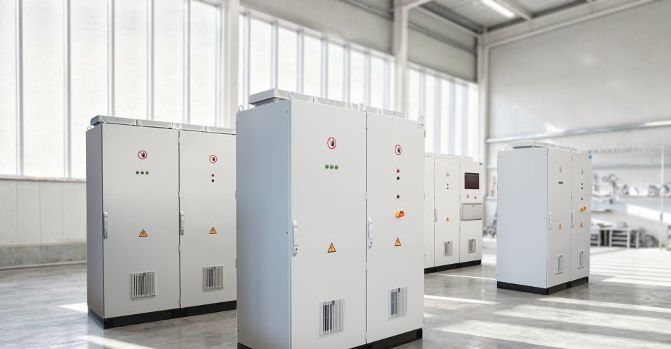 Gefertigte und final abgenommene Schaltschränke der onoff automation services gmbh.